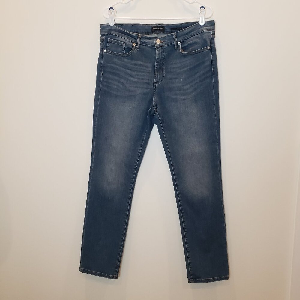 Banana Republic Slim Straight Cotton Stretch Light Blue Denim Jeans 32